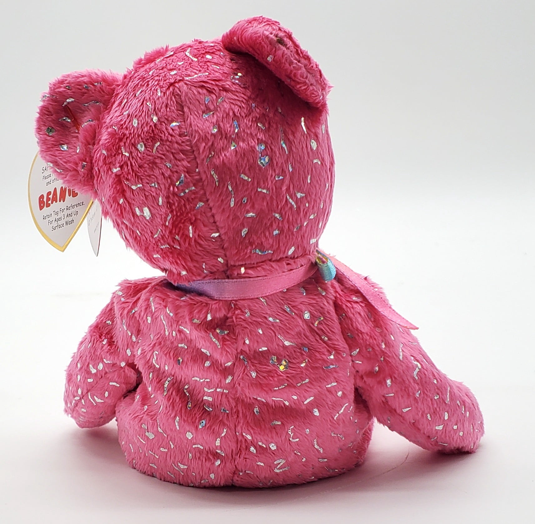 Ty Beanie Babies Decade the Bear Pink BBOM July 2003 - Walmart.com