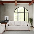 thumbnail image 4 of DHP Brooklyn 83" Upholstered Wood Base Sofa with 2 Throw Cushions, Textured Beige, 4 of 20