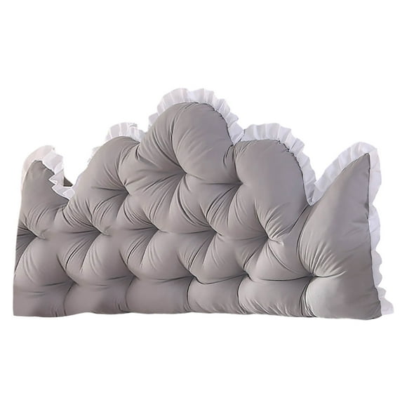 Bedroom Tilting Back Cushion Velvet Cover Polypropylene Filling Ergonomic Back Neck Support Washable Detachable Side Pocket Vacuum Packed for Double Bed Resting