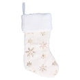 thumbnail image 2 of Christmas Stocking 42cm Spacious Interior, Hangable with Snowflake Embroidery, Decorative Pendant for Holiday Gift, 2 of 8