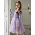 thumbnail image 4 of Arshiner Girls Velvet Dress Toddler Tutu Tulle Ruffle Birthday Party Fairy Dresses, 4 of 9