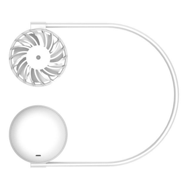 Yuarrent Ventilador colgante de cuello de 5W, ventilador Personal sin aspas, ventilador de refrigeración de cuello colgante recargable por USB, enfriador Electrodomésticos Blanco Yuarrent HA004905-03B