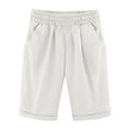 thumbnail image 2 of Toddler Kids Girls Casual Bermuda Shorts Drawstring Elastic Waistband Beach Shorts 5-13 Years, 2 of 3