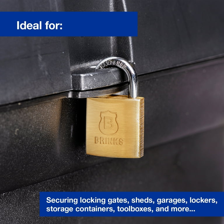 Brinks Solid Brass 30mm Keyed Padlock with 5/8in Shackle