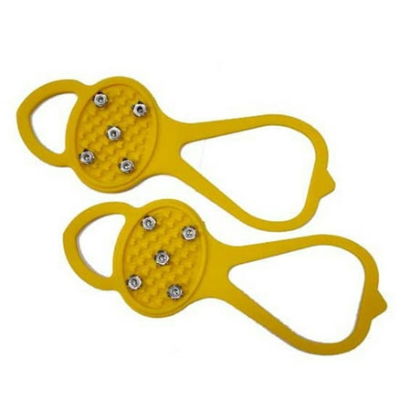 

Universal Non-Slip Gripper Spikes Durable Cleats with Good Elasticity Universal Non-Slip Durable Cleats with Good Elasticity Ice Fishing Walking Supply Gripper Spikes for All Type of Shoes S Yellow