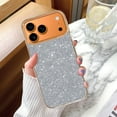 thumbnail image 2 of Case For Apple iPhone Air / 17 Pro / 17 Pro Max Series Case, Slim Thin Transparent Flexible Clear TPU Shockproof Phone Case For iPhone 17 Series, silver glitter, 2 of 6