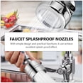 thumbnail image 4 of FRCOLOR Tap Extenders Faucet Extenders with Splashproof Nozzles for Home Use Made of Stainless Steel Rotatable Design 2 Pieces Silver,6.1"X2.17"X2.05", 4 of 5