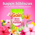 thumbnail image 6 of Gain Dryer Sheets, Happy Hibiscus Scent, 110 Count, 6 of 15