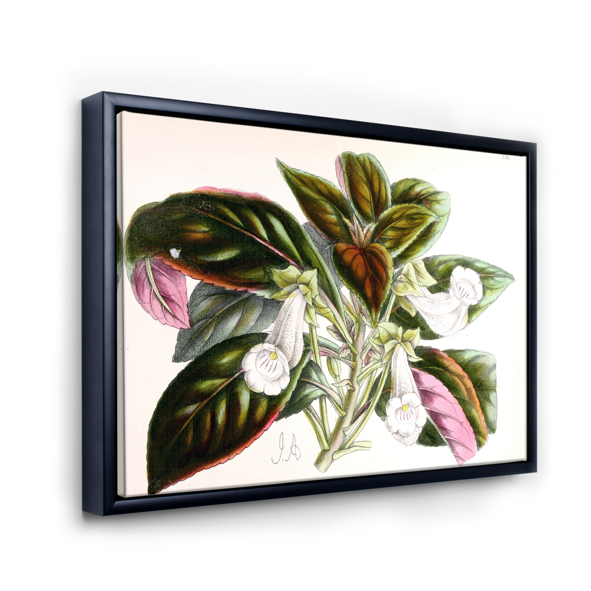 Designart 'Blossoming Vintage Flower V' Traditional Framed Canvas Wall Art Print