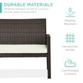 thumbnail image 4 of Best Choice Products 4-Piece Outdoor Wicker Patio Conversation Furniture Set w/ Table, Cushions - Brown/White Sand, 4 of 8