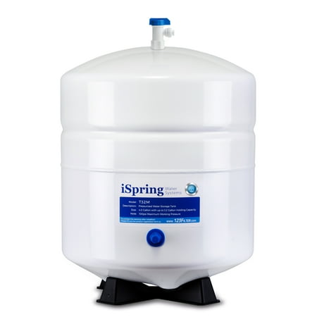 - iSpring T32M 4 Gallon Residential Pressurized Water Storage Tank for Reverse Osmosis (RO) Systems