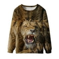 thumbnail image 4 of RKSTN Chandail à Capuche pour Hommes Mode Automne Chandail en Molleton Doux Col Rond Imprimé Léopard T-shirt Non Positionné Décontracté Sport Manches Longues Haut Chandail Chandail en Molleton pour Hommes, 4 of 4