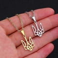 thumbnail image 4 of Ukraine National Emblem Necklace Hollow Jewelry Ukrainian Symbol Necklace, 4 of 5