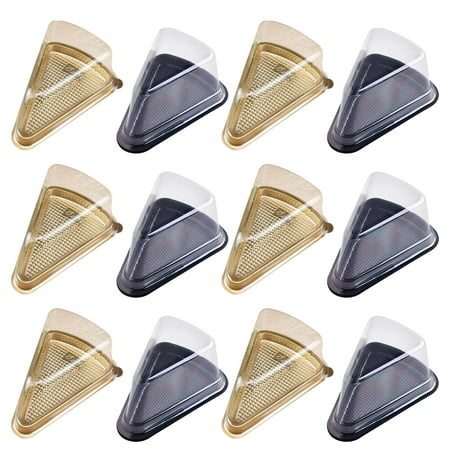 

Etereauty 40Pcs Cake Slice Boxes Useful Cake Slice Containers Plastic Cakes Boxes