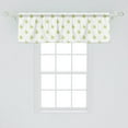 thumbnail image 2 of Ambesonne Fruits Valance Pack of 2, Simple Green Apples Pattern, 54"X18", Pale Green and White, 2 of 4