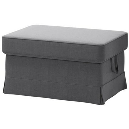 Ikea Ottoman Nordvalla Dark Gray Walmart Com
