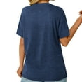 thumbnail image 6 of gakvbuo Summer !Plus Size Summer Tops for Women Henley Tops Pullover with Buttons Down Shirts V-Neck Tunics Tops Loose Short Sleeve Womens Tops Trendy Business Basic Tee Blouse, 6 of 8