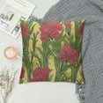 thumbnail image 2 of Nawypu  Flower Throw Pillow Cushion Case, Hand Drawn Like Sketchy Floral Pattern of Gladiolus Spring Season Blooms, Decorative Rectangle Accent Pillow Cover, Yellow Coral and Green, 2 of 5