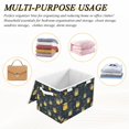 thumbnail image 6 of Yayeee Collapsible Storage Bin with Lid Fabric Closet Decorative Basket with Handles, Orange Fireflies Pattern, 6 of 7