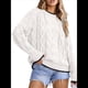 thumbnail image 2 of Suéteres de Punto Grueso para Mujer, de Cuello Redondo, Larga y Bloques de Color, para Otoño e Invierno. S, 2 of 9