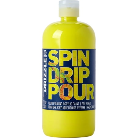 UPC: 0028995503870 | FolkArt Drizzle Pre-Mixed Fluid Pouring Acrylic Paint Neon Sunshine 17.6 fl oz