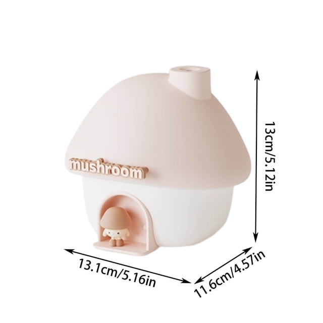 Humidifier for Bedroom Wireless Small Night Light with 7-Color Gradient Lighting Silent Operation 300 mL Tank 2000 mAh Battery
