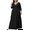 Black, variant on Womens Maxi Dress Evening Party 2/3 Sleeves Lace Long Dress XL Black