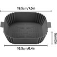 thumbnail image 2 of Jinsinto Air Fryer Accessory 19.5cm, 2 Pieces Air Fryer Silicone Pot, Air Fryer Silicone Pot Basket, Reusable in Microwave Ovens, Cake Molds, Steamers (Square), 2 of 5