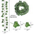 thumbnail image 3 of Hiedra artificial - 6 hebras de hiedra artificial, guirnaldas decorativas de hiedra artificial, plantas artificiales, enredaderas artificiales, decoración de enredaderas, 3 of 4
