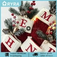 thumbnail image 2 of 1~8PCS New Year Christmas Socks Red Snowflake Alphabet Letters Christmas knitting Stocking Christmas Tree Decoration For Home, 2 of 5