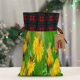thumbnail image 5 of Rocae Bees Pollinates A Yellow Dandelion Print Christmas Drawstring Linen Gift Bag with Drawstrings Treat Bag Goody Present Bags for Christmas Party Favor, 5 of 8
