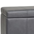 thumbnail image 6 of Miekor Furniture Dover 36 inch Wide Storage Ottoman Bench in Stone Grey Vegan Leather No4154, 6 of 9