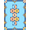Multicolor Blue Yellow Peach, Pattern 8, variant on ODIKA Bedside Block Grid Checkerboard Hopscotch Playful Retro Storybook Pet Friendly & Kids Safe Play for Playroom, Bedroom, Reading Nook