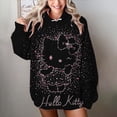 thumbnail image 1 of Sudadera con capucha y estampado de HELLO KITTY para mujer, suéter informal holgado de manga larga en blanco y rosa, sudadera fina y elegante de talla grande para mujer, 1 of 1