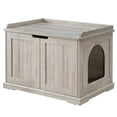 thumbnail image 6 of Unipaws Cat Litter Box Enclosure Furniture, Hidden Litter Box Cover Washroom, Dog Proof Cabinet for Large Cat, Weathered Gray, 6 of 7