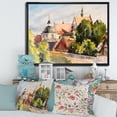 thumbnail image 2 of Designart 'View of Old Polish City Buildings In Nature' Traditional Framed Canvas Wall Art Print, 2 of 5