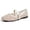 Gold, variant on GPOECD Ballerina Embroidered Flat Mary Jane Shoes for Casual Everyday Wear Classic Square Toe on Footwear Womens Shoes White,42