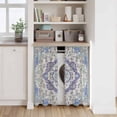 thumbnail image 6 of Blue Purple Boho Kitchen Curtains 54 Inch Length, Vintage Abstract Floral Ethnic Tribe Tiers Curtains for Bathroom Bedroom Cafe, Light Filtering Small Window Treatment Short Drapes 2 Panels 42"Wx54"L, 6 of 8