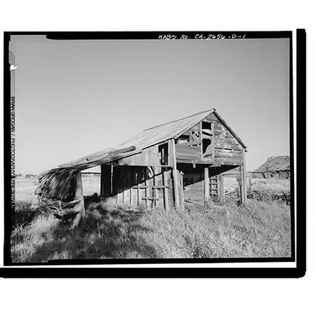 Historic Print, Hudson-Cippa-Wolf Ranch, Granary, Sorento Road, Sacramento, Sacramento County, CA, 18" x 24"