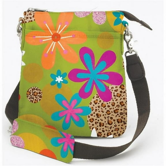 Joann Marrie Designs NUPGLF Urban Pouch Bag - Green Leopard Floral- Pack of 2
