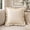 Beige, variant on Fennco Styles 5" Ruffled Edge Pure Cotton Decorative Throw Pillow Cover 18" X 18" - Green Elegant Vintage Cushion Cover for Sofa, Bed, Couch and French Country Décor