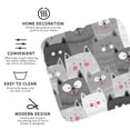thumbnail image 3 of Honeii Cats Group print Leather Coaster Set of 4, ideal for safeguarding your furniture from drinks spills and effortless cleanup-Square, 3 of 6