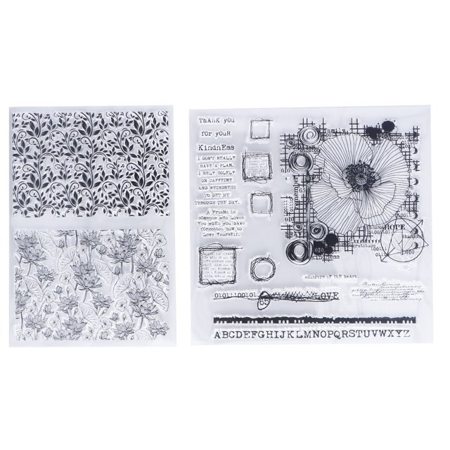 2pcs Clear Stamps DIY Making Safe Reliable Transparent TPR Reusable Decorative Handicrafts Accessories