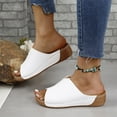 thumbnail image 3 of Mostsola Women's Sandals Peep Toe Summer Wedge Platform Slippers Stitched Casual Beach Shoes, 3 of 8