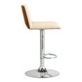 thumbnail image 3 of Armen Living Indoor Tandy Gray Faux Leather and Brushed Stainless Steel 30" Bar Stool, 3 of 9