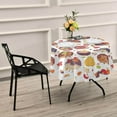 thumbnail image 7 of SKYSONIC Cute Hedgehogs Round Tablecloth 60inch Indoor Wrinkle Free, Autumn Pumpkin Circular Lace Table Cover Washable for Kitchen Party BBQ Dining Decor, 7 of 7