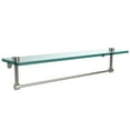 thumbnail image 2 of Allied Brass 22'' Glass Vanity Shelf with Towel Bar in Unlacquered Brass, 2 of 2