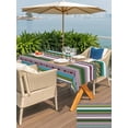 thumbnail image 4 of Bohemian Outdoor Tablecloth - 52x70 Inch Rectangle Dining Table Cover, Boho Modern Abstract Minimalist Paisley Green Waterproof Outdoor Table Cloth with Umbrella Hole & Zipper for Picnic/Patio/Party, 4 of 7