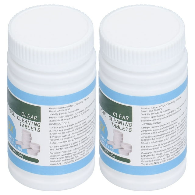Loewten Comprimés Chlorés pour Piscine Comprimés Effervescents Eau Purification de l'Eau de Bain Comprimés au Chlore, Comprimés Chlorés pour Bain, Comprimés Effervescents Chlorés pour Piscine