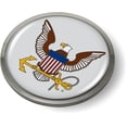 thumbnail image 3 of BestLicensePlateFrames - US Navy Eagle and Anchor (Color) CAR Emblem 3D Domed Badge Sticker with Metal Chrome Metal Bezel - Official U.S. Navy Licensed Product, 3 of 6